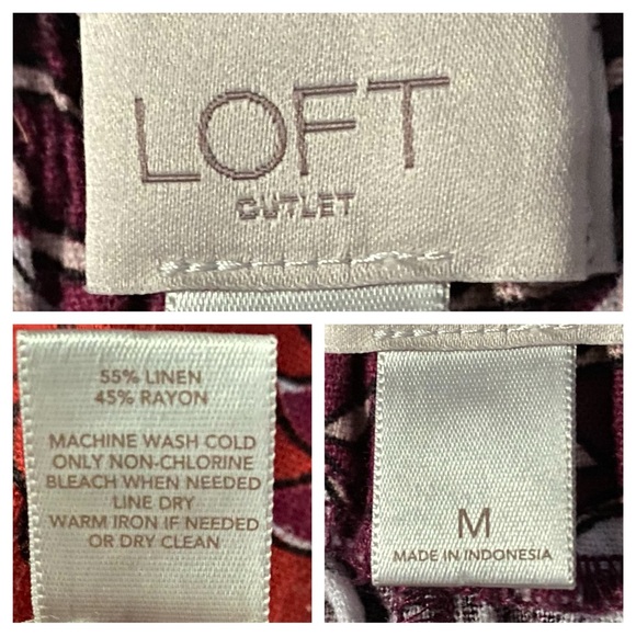 Ann Taylor Loft Linen Blend Batik Floral Print Mini Skirt.SZ M - Picture 10 of 10